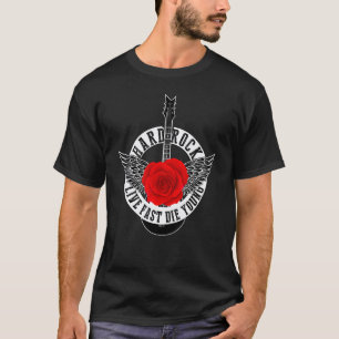 Metal Rock Musik Gitarre Flügel, Heavy Rock & Roll T-Shirt