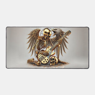 Metal Rockgitarrist mit Adler und Flügel Schreibtischunterlage