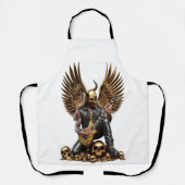 Metal Rockgitarrist Totenkopf Skelettfinger Schürze (Vorderseite)