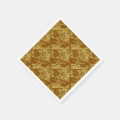 Metal Rose-17-Gold-Paper Cocktail Napkins Serviette (Ecke)