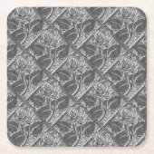 Metal-Rose-5-Silver-Untersetzer-Set Rechteckiger Pappuntersetzer (Vorderseite)