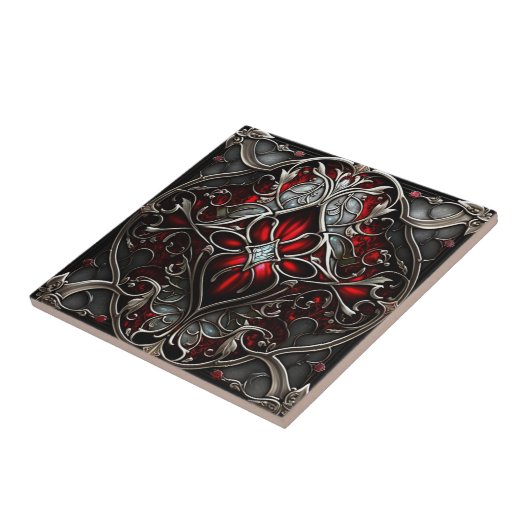 Metal Ruby Art Fliese (Seite)