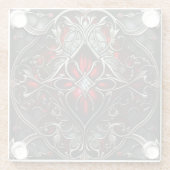 Metal Ruby Art Glasuntersetzer (Rückseite)
