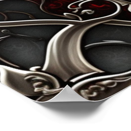 Metal Ruby Art Poster (Ecke)