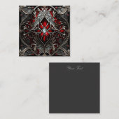 Metal Ruby Art Quadratische Visitenkarte (Vorne/Hinten)