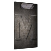 Metal Rustic M Monogram Clipboard Klemmbrett (Rechts)