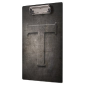 Metal Rustic T Monogram Clipboard Klemmbrett (Links)