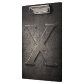 Metal Rustic X Monogram Clipboard Klemmbrett (Links)