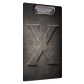Metal Rustic X Monogram Clipboard Klemmbrett (Rechts)