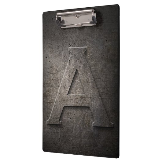 Metal-Rustikal-A-Monogramm-Zwischenablage Klemmbrett (Links)