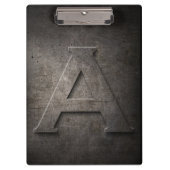 Metal-Rustikal-A-Monogramm-Zwischenablage Klemmbrett (Vorderseite)