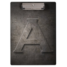Metal-Rustikal-A-Monogramm-Zwischenablage Klemmbrett