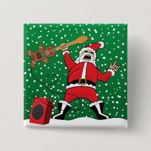 Metal Santa Button