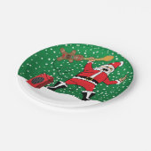 Metal Santa Pappteller (Schrägansicht)