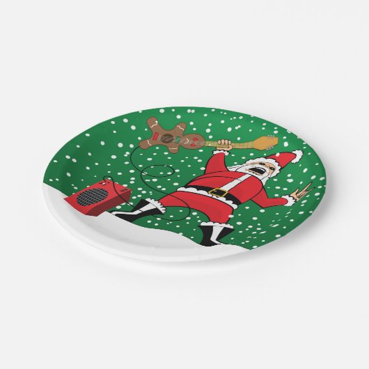 Metal Santa Pappteller (Schrägansicht)