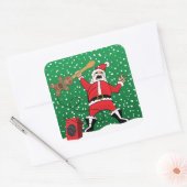 Metal Santa Quadratischer Aufkleber (Umschlag)