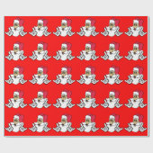 Metal Santa Wrapping Paper Geschenkpapier (Flach)