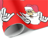 Metal Santa Wrapping Paper Geschenkpapier (Rolleneckpunkt)