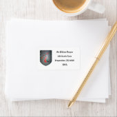 Metal Shield Dragon White Adressaufkleber (Insitu)