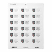 Metal Shield Dragon White Adressaufkleber (Vorne)