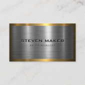 Metal Shine | Gold Silver Visitenkarte (Vorderseite)