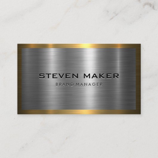 Metal Shine | Gold Silver Visitenkarte (Vorderseite)