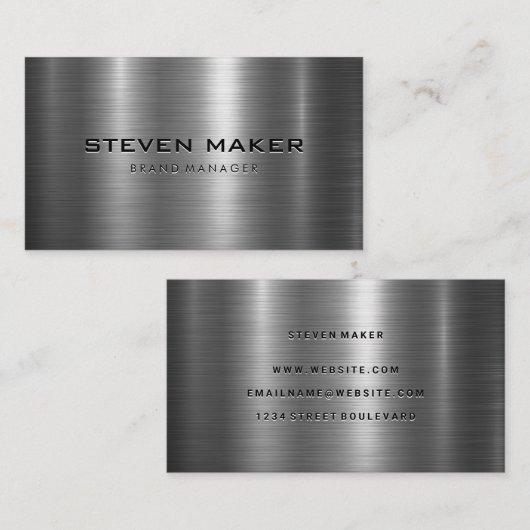 Metal Shine Visitenkarte (Vorne/Hinten)