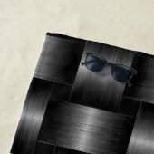 Metal Silver Grau Black Beach Handtuch (Beispiel)
