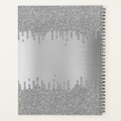 Metal Silver Gray Glitzer Tropfen Signature Script Planer (Rückseite)