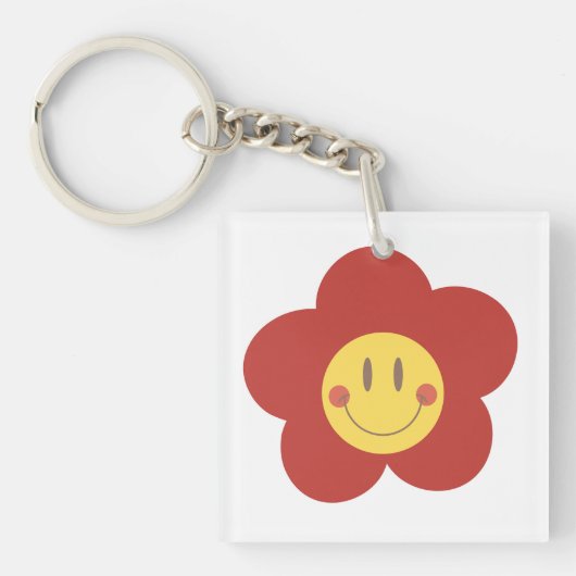  Metal Square Keychain Schlüsselanhänger (Vorderseite)