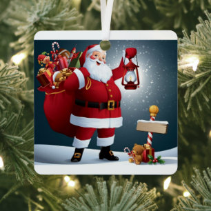 Metal Square Ornament