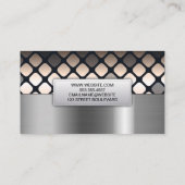 Metal Square Pattern | Metallbürste Visitenkarte (Rückseite)