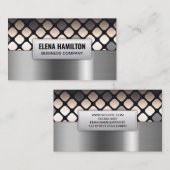 Metal Square Pattern | Metallbürste Visitenkarte (Vorne/Hinten)