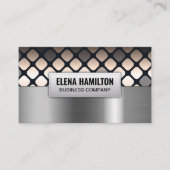Metal Square Pattern | Metallbürste Visitenkarte (Vorderseite)