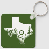 Metal Square Schlüsselanhänger Texas Kontur Forest (Rückseite)