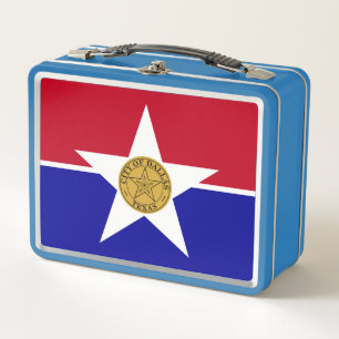 Metal Stainless Lunchbox - Flagge von Dallas