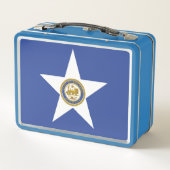 Metal Stainless Lunchbox - Flagge von Houston (Rückseite)