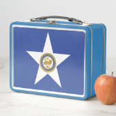 Metal Stainless Lunchbox - Flagge von Houston (Beispiel)