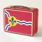 Metal Stainless Lunchbox, Flagge von St. Louis Metall Brotdose (Rückseite)