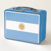 Metal Stainless Lunchbox mit argentinischer Flagge (Vorderseite)