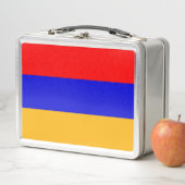 Metal Stainless Lunchbox mit armenischer Flagge (Beispiel)