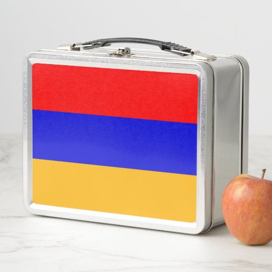 Metal Stainless Lunchbox mit armenischer Flagge (Beispiel)