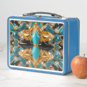 Metal Stainless Lunchbox mit Bahamas Farben (Beispiel)