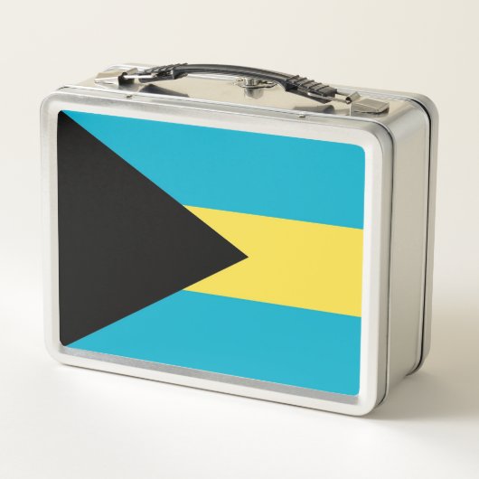 Metal Stainless Lunchbox mit Bahamas-Flagge (Rückseite)