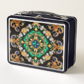 Metal Stainless Lunchbox mit brasilianischen Farbe (Vorderseite)