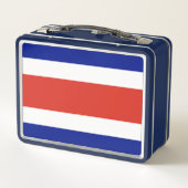 Metal Stainless Lunchbox mit der Flagge Costa Rica (Rückseite)