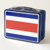 Metal Stainless Lunchbox mit der Flagge Costa Rica (Vorderseite)