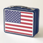 Metal Stainless Lunchbox mit der Flagge der USA (Rückseite)