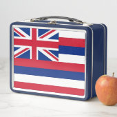 Metal Stainless Lunchbox mit der Flagge Hawaiis (Beispiel)