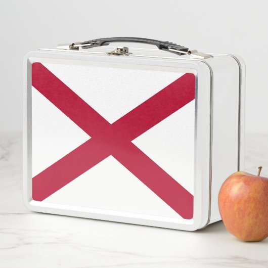 Metal Stainless Lunchbox mit der Flagge von Alabam (Beispiel)